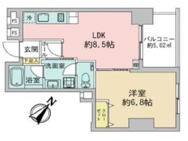 美竹コート 4階 間取り図