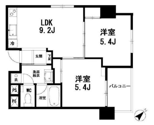 美竹コート 11階 間取り図