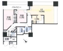 ガレリアグランデ 26階 間取り図