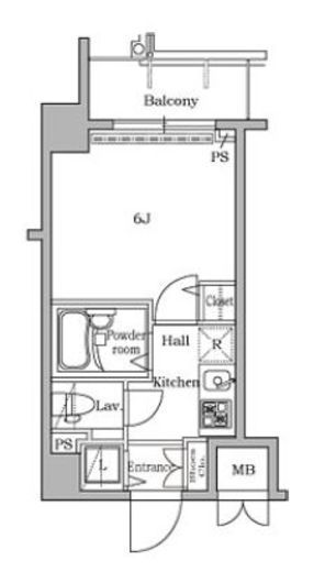 レジディア広尾2 1205 間取り図