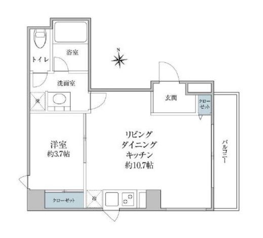 AXIS銀座東 301 間取り図