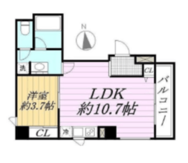 AXIS銀座東 1201 間取り図