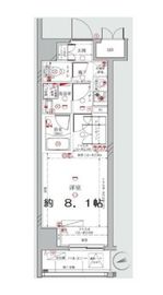 ディアレイシャス港区海岸 8階 間取り図