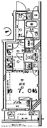 ディアレイシャス港区海岸 4階 間取り図