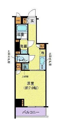 ディアレイシャス港区海岸 2階 間取り図