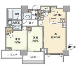 プレミアスイート外苑の杜 3階 間取り図