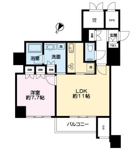 パークハウス赤坂氷川 6階 間取り図