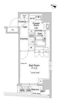 プラウドフラット三越前 504 間取り図