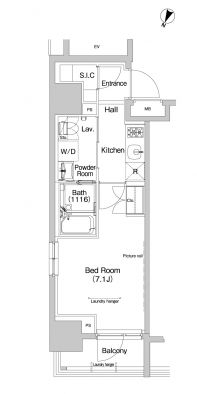 プラウドフラット三越前 901 間取り図