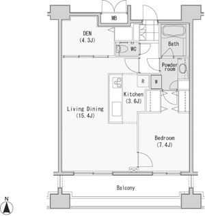 レジディア西麻布 1102 間取り図