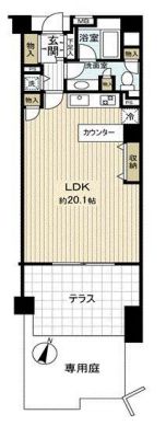 パークノヴァ乃木坂 1階 間取り図