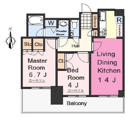 サンクォーレタワー 6階 間取り図