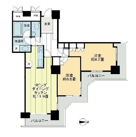 サンクォーレタワー 20階 間取り図