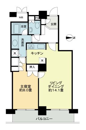 サンクォーレタワー 13階 間取り図