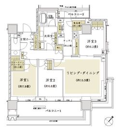 ザ・パークハウスグラン千鳥ヶ淵 5階 間取り図