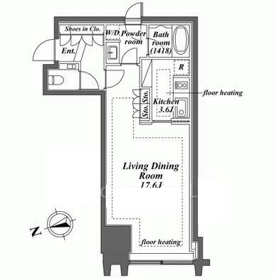 ラ・トゥール新宿グランド 11F1 間取り図
