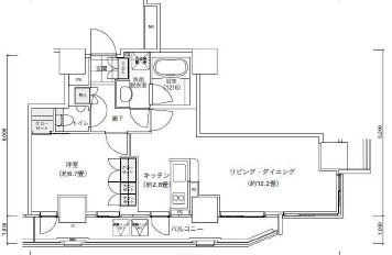 パークキューブ愛宕山タワー 402 間取り図