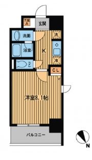 プライムアーバン門前仲町 1007 間取り図