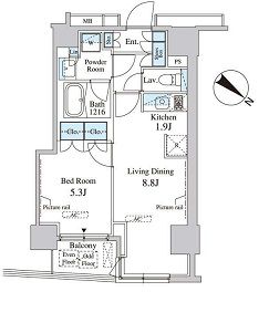 セレサ日本橋堀留町 503 間取り図