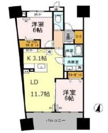 ロイヤルパークスシーサー南千住 1004 間取り図