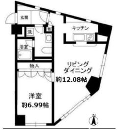 麻布十番ハイツ 604 間取り図