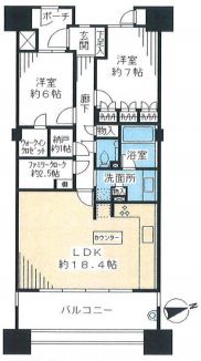 プライヴブルー東京 17階 間取り図