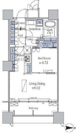 パークタワーグランスカイ 4階 間取り図