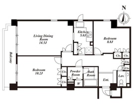 フレア西麻布 301 間取り図