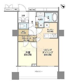パークシティ大崎 ザ レジデンス 10階 間取り図