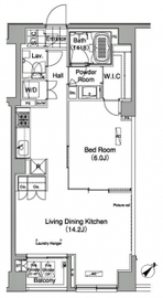 ライズ六本木永坂 302 間取り図