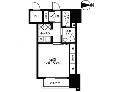 Totsu Residence Shiba (東通レジデンス芝) 1102 間取り図
