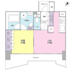 LaSante五反田 402 間取り図