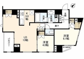 ブランズ市谷砂土原 8階 間取り図