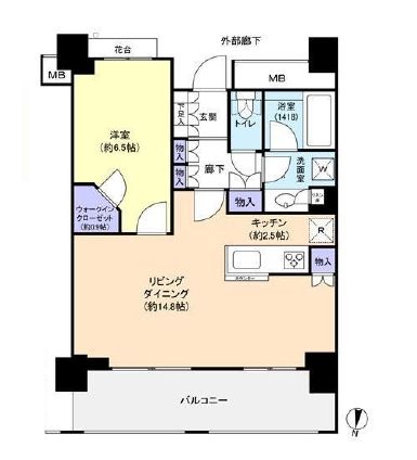アーバンドックパークシティ豊洲タワー 5階 間取り図