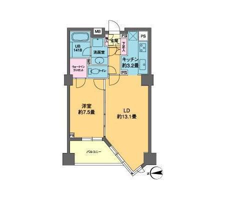 カスタリア高輪 719 間取り図