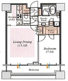 コンシェリア西新宿タワーズウエスト 21階 間取り図