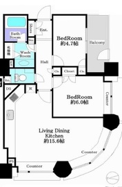 スカイライトタワー 5階 間取り図