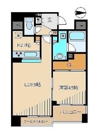 クレヴィア恵比寿 6階 間取り図