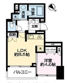 レフィール銀座フロント 6階 間取り図