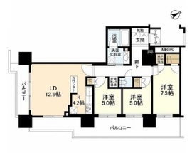 アップルタワー東京キャナルコート 4階 間取り図