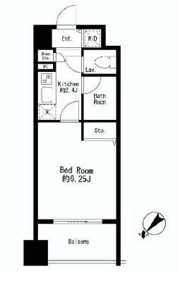 プライムアーバン日本橋茅場町 807 間取り図