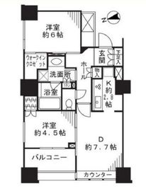 新宿山吹アインスタワー 13階 間取り図