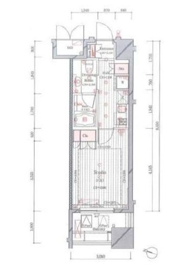 レグノ・フォルテ二番町 7階 間取り図