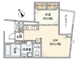 プラウドジェム市ヶ谷 3階 間取り図