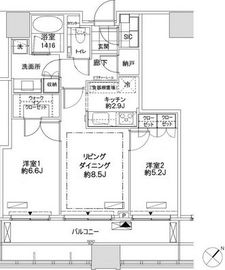 キャピタルゲートプレイス ザ・タワー 31階 間取り図