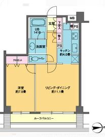 カスタリア高輪 1103 間取り図