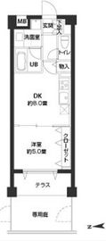 カスタリア自由が丘 107 間取り図