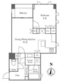 グランスイート高輪 3階 間取り図