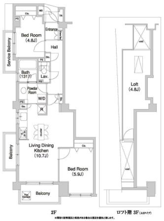 コンフォリア碑文谷 208 間取り図