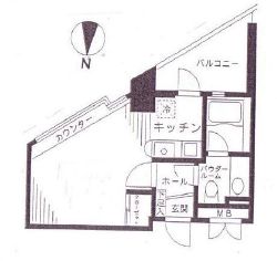 ホワイトヒルズ白金 502 間取り図